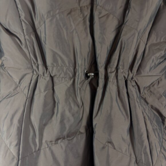 Platinum Women's S Brown Down Filled Long Faux Fur Hooded Winter Puffer Coat - Picture 11 of 12